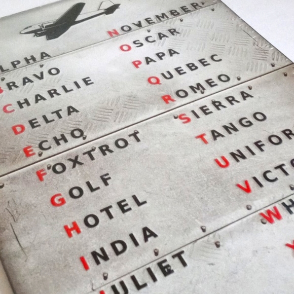 Aviation Alphabet Metal Sign - Picture 2 of 7